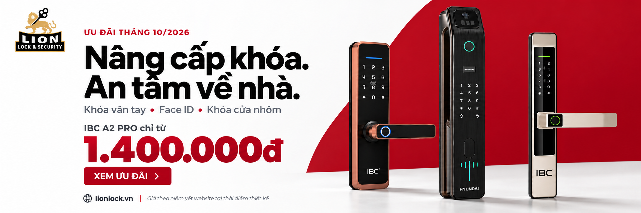 Banner khóa cửa vân tay smart lock