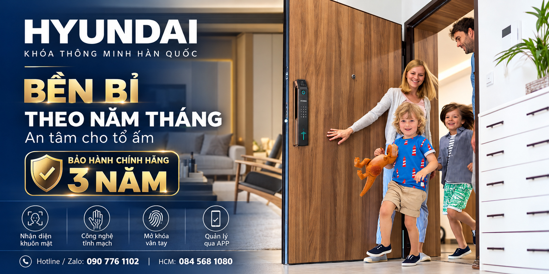 Banner khóa cửa hyundai